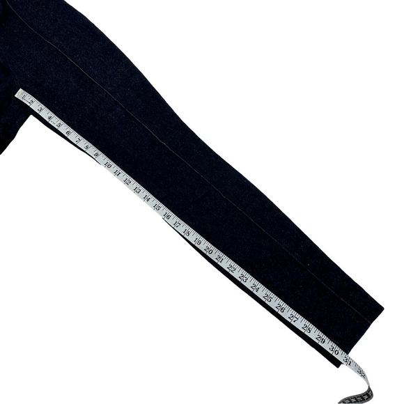 Theory Leggings Women's Size 2 Dark Denim Nep High Waisted Skinny Seamed - Picture 11 of 13